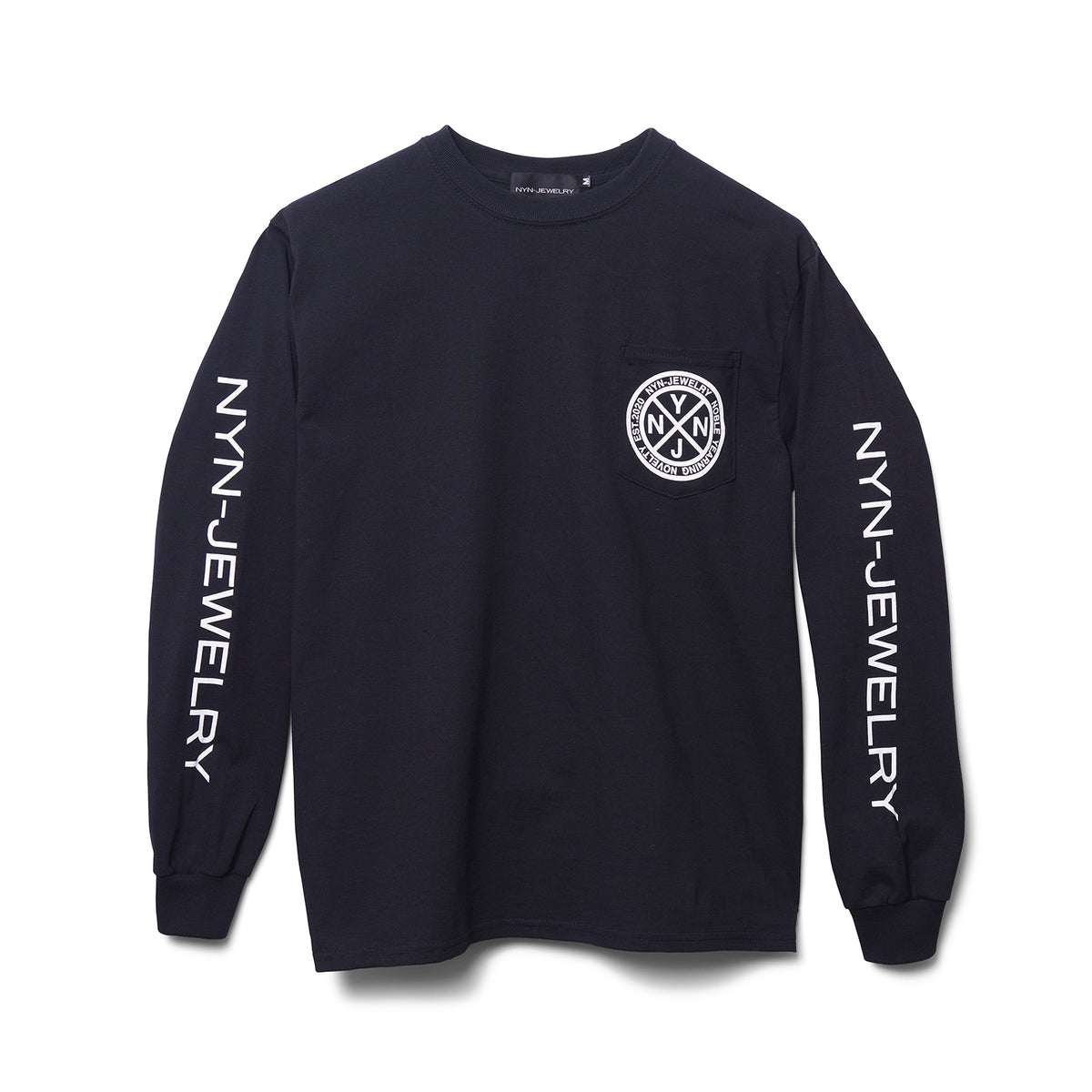 EMBLEM L/S TEE (BLK) - NYN-JEWELRY®